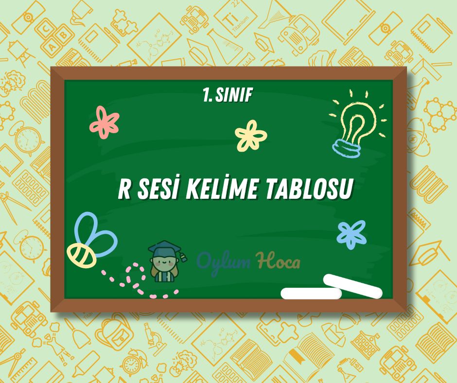 R Sesi Kelime Tablosu, 1. sayfa